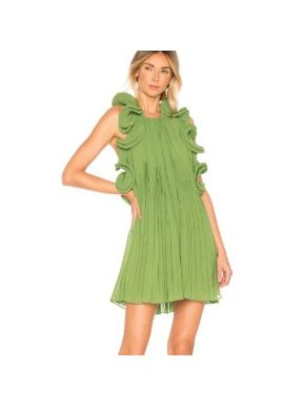 Revolve Amur Mimi Short Dress in Grass Green